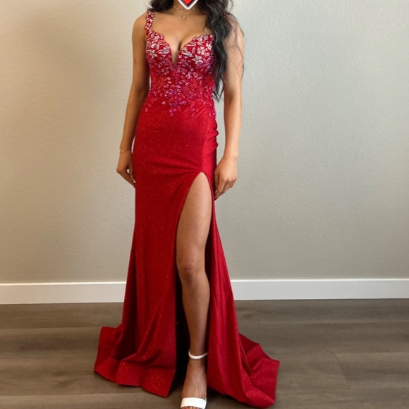 Amarra red formal prom dress - size 2 - Picture 1 of 3